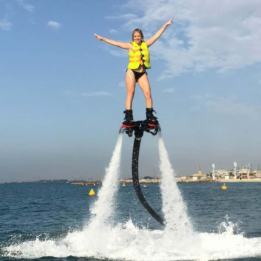 Dubai: Jet ski & Flyboard in Dubai Free Ice Cream - Jet skiing toward Burj Al Arab