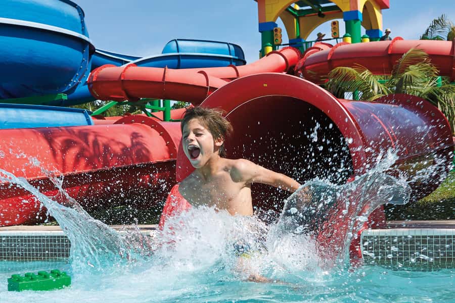 Dubai: LEGOLAND® Water Park Entry Ticket - Red Rush and the larger family rides
