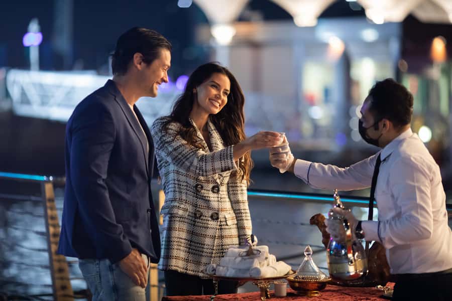 Dubai: Luxury Canal Dinner Cruise with Optional Transfers - A glass-enclosed dhow on Dubai Water Canal