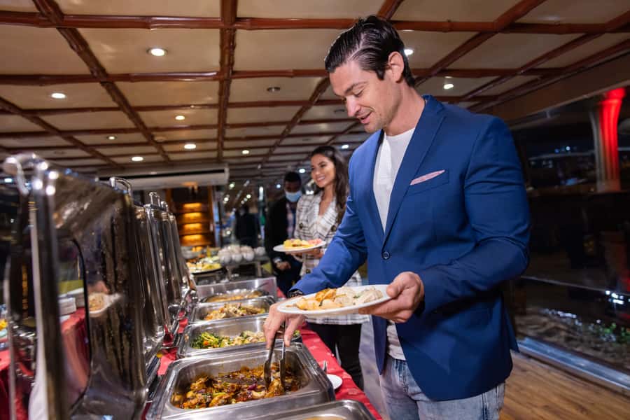 Dubai: Luxury Canal Dinner Cruise with Optional Transfers - The waterfall bridge and Downtown Dubai views