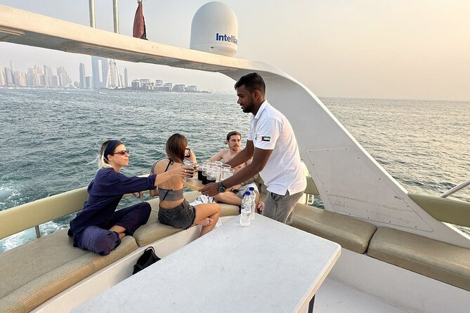 Dubai Marina 2 Hour Sunset Yacht Tour with Alcoholic Drinks - Ain Dubai and Bluewaters Island