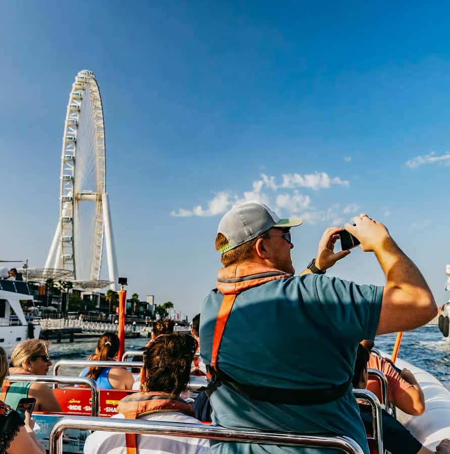 Dubai: Marina, Atlantis, Palm & Burj Al Arab Speedboat Tour - Burj Al Arab and Jumeirah’s shoreline