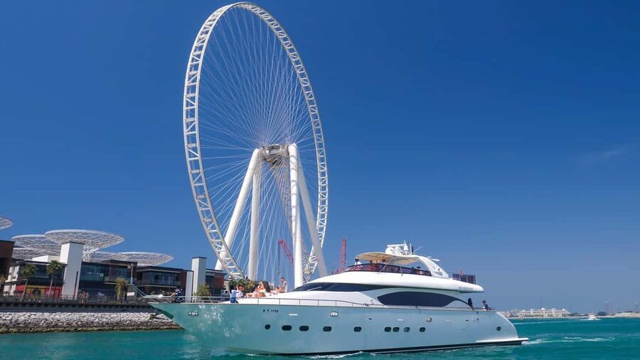Dubai Marina Yacht Tour: Ain Wheel, JBR & Harbour in 1 Hour - Key points at a glance