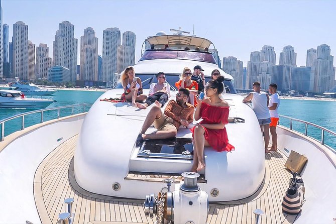 Dubai Marina Yacht Tour with Optional Breakfast or BBQ - Boarding a shared yacht