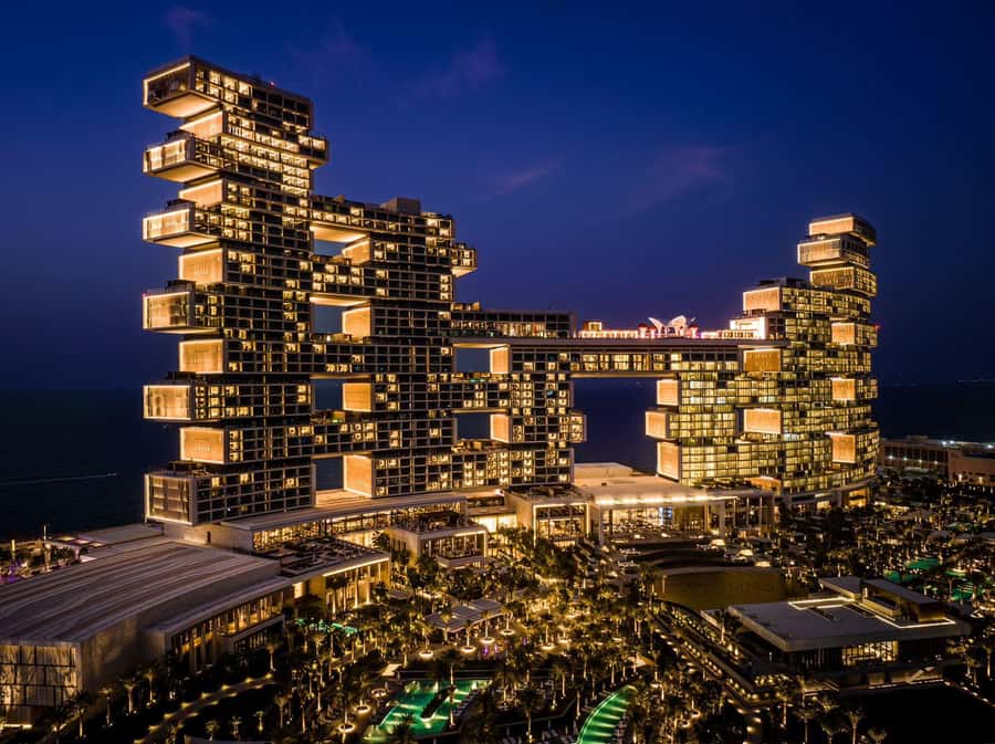Dubai: Nighttime Guided City Tour by Van & Blue Water Island - Dubai Marina after sunset
