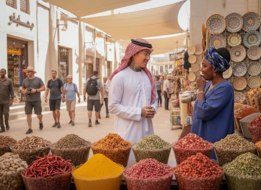 Dubai: Old Town, Street Food, Creek, Souks, & Emirati House - Meeting at Al Khayma Heritage Restaurant