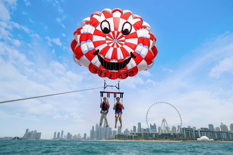 Dubai: Palm View and JBR View Parasailing Experience - JBR, Ain Dubai, and the main photo stop