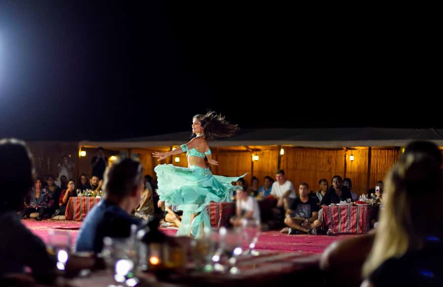 Dubai: Premium Desert Safari, Camel Ride, BBQ & Sandboarding - Arriving at the premium Bedouin-style camp