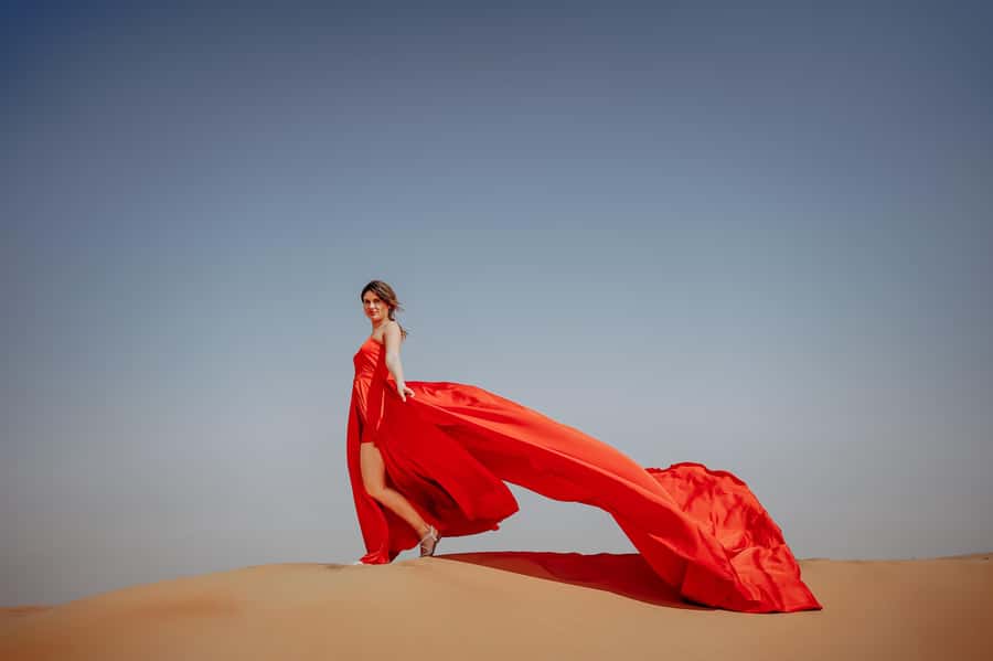 Dubai: Private Flying Dress Photography and Dune Drive Trip - The people who help make the day work