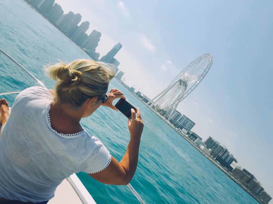 Dubai: Private Sea Escape Cruise - Swim, Tan & Sightsee - Burj Al Arab and the swimming stop