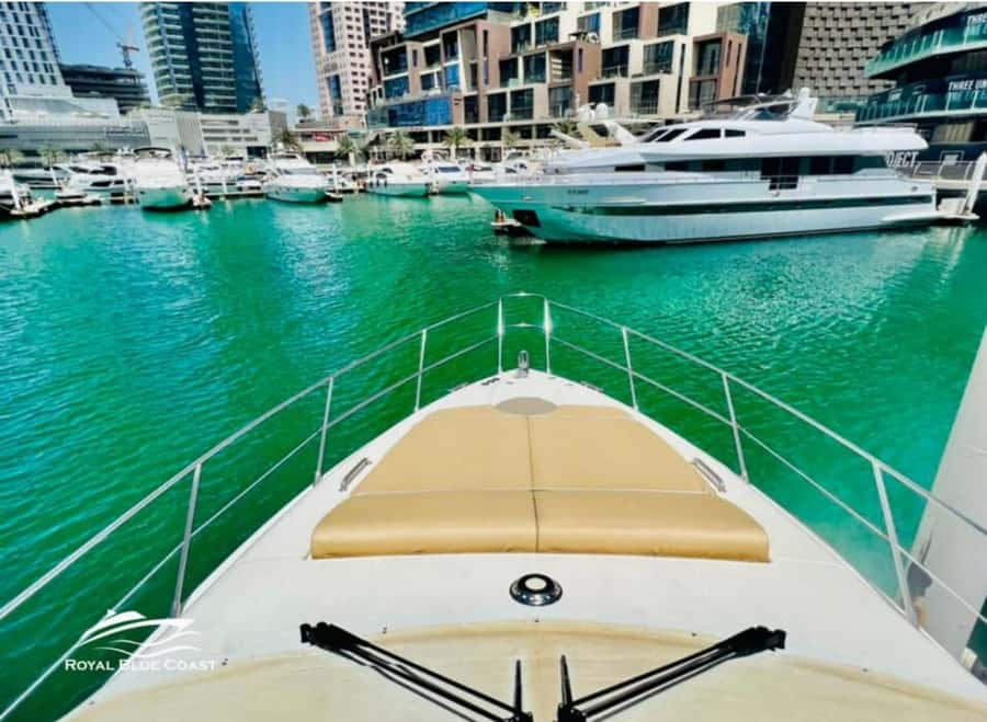 Dubai: Private Yacht Tour 50 feet - The lagoon stop: swim, music, or simply slow down