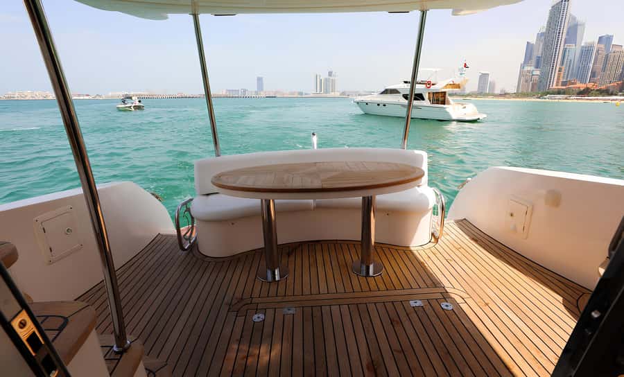 Dubai: Private Yacht Tour Experience with Soft Drinks - The yacht, seating, and onboard comfort