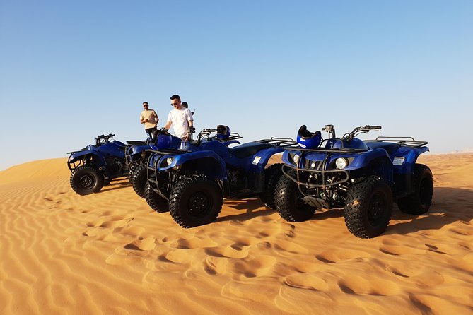 Dubai: Quad Bike Safari, Camels, & Camp with BBQ Dinner - Belly dancing and tanoura after sunset
