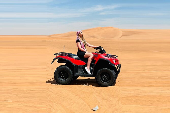 Dubai: Quad Bike Safari, Camels, & Camp with BBQ Dinner - Shared, private, and family considerations