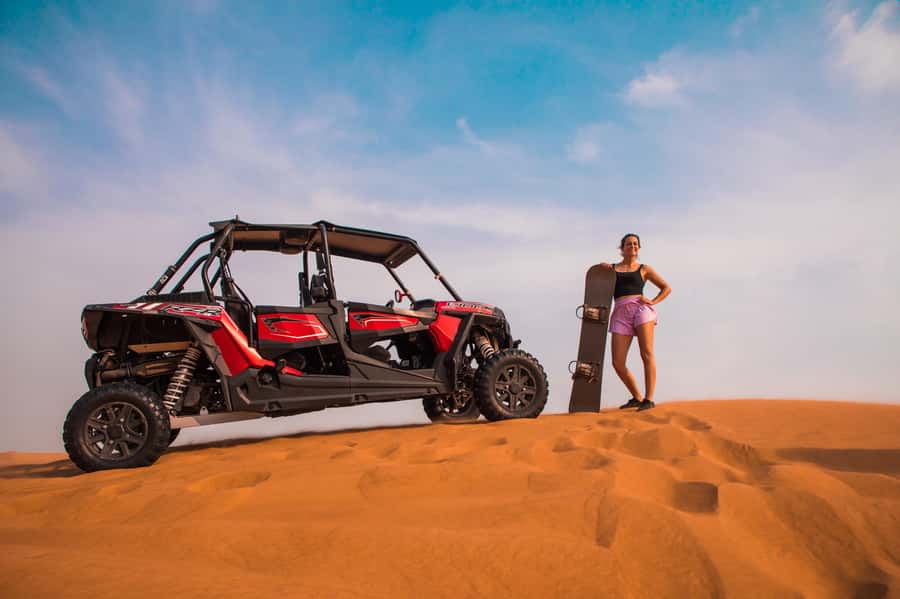 Dubai: Red Dune Desert Safari, Quad Bike, Camels, and BBQ - Quad biking: fun, but take responsibility