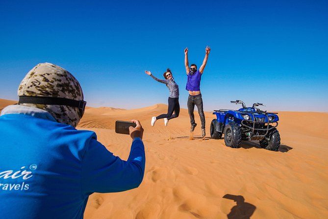 Dubai Red Dunes ATV, Camels, Stargazing & 5<em> BBQ Al Khayma Camp – Quick takeaways for choosing this desert safari’ /></p>
<ul>
<li><strong>Red-dune ATV route:</strong> Ride a quad bike for about 60 minutes after a safety briefing, with a helmet and guide included.</li>
<li><strong>Al Khayma Camp:</strong> Spend roughly three hours with Arabic coffee, dates, camel activities, henna, falcon photos, shisha, dinner, and shows.</li>
<li><strong>Strong food value:</strong> The price includes a substantial Arabian buffet with live BBQ, vegetarian and nonvegetarian choices, sweets, drinks, and local bread.</li>
<li><strong>Evening is the best slot:</strong> Sunset, fire performances, and stargazing are part of the evening program, not the late-morning departure.</li>
<li><strong>Know the risk:</strong> You must sign an indemnity form, and damage or injury during self-driving is your responsibility.</li>
<li><strong>Pickup is included:</strong> Air-conditioned hotel transfers from Dubai, Sharjah, or Ajman are offered, though some locations may cost extra.</li>
</ul>
<h2>From Dubai hotels to Lahbab’s red dunes</h2>
<p><img width="669" height="446" decoding="async" src=