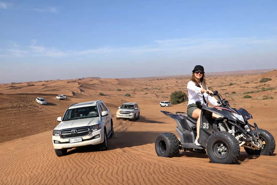 Dubai: Red Dunes Evening Quad Bike, Dune Blast with BBQ - Why Lahbab makes a better setting than a quick city excursion