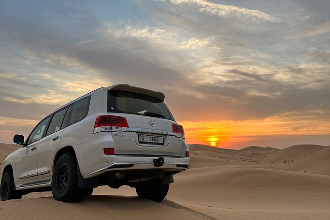 Dubai: Red Dunes, Sandsurf, Camel Ride, BBQ Dinner at Desert Camp - Key points at a glance