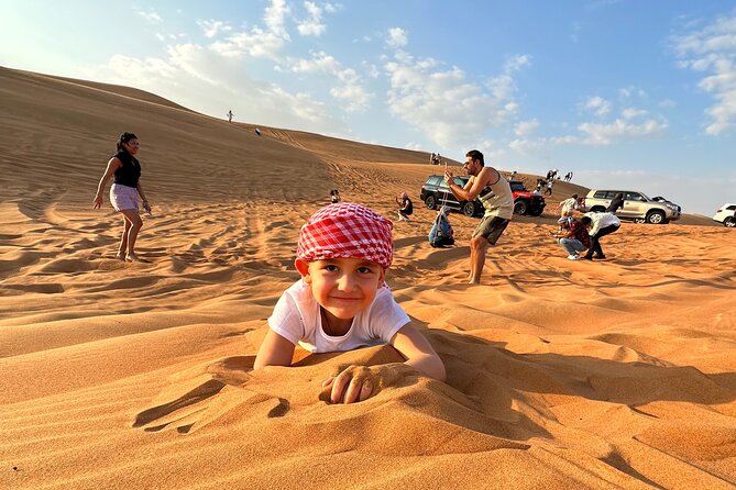 Dubai: Red Dunes, Sandsurf, Camel Ride, BBQ Dinner at Desert Camp - Forty-five minutes of dune bashing