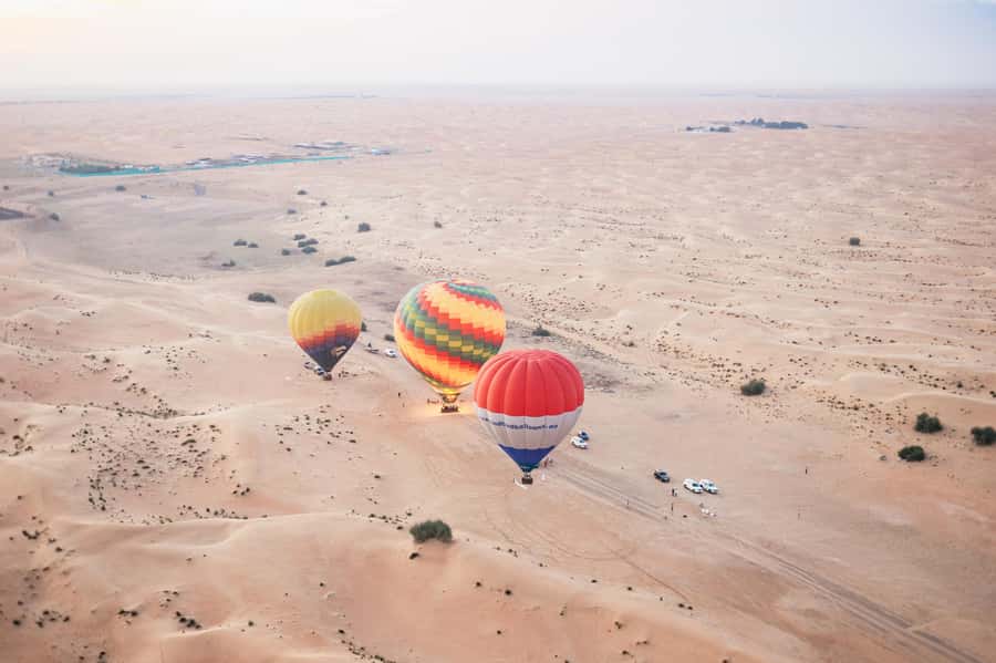 Dubai: Sunrise Hot Air Balloon Tour Over the Desert - Coffee, briefing, and the launch base