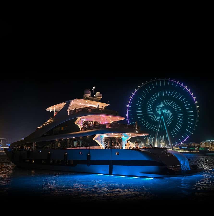 Dubai: Superyacht Experience with Party & Live DJ - A Dubai Harbour departure at 9 PM