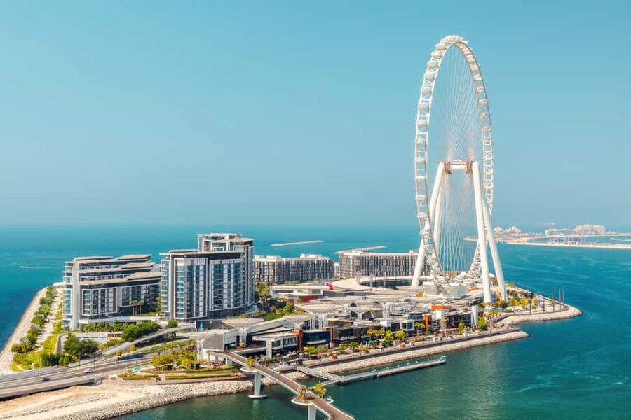 Dubai Top Highlights: Frame Entry, Souks, Abra & Street Food - Bluewaters Island and the Palm Jumeirah drive