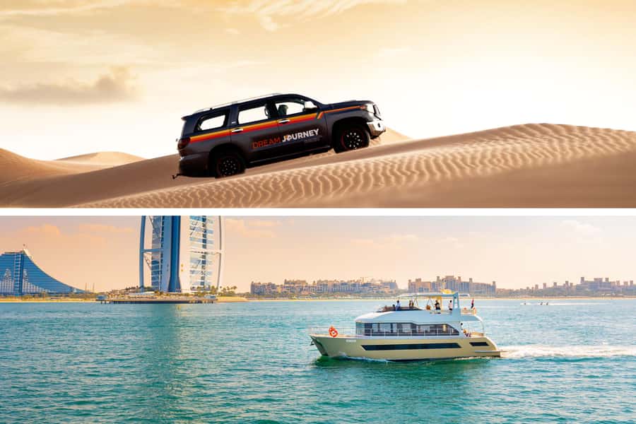Dubai Waves & Dunes: Luxury Yacht Cruise w/ Red Dunes Safari - Key points to know before you book