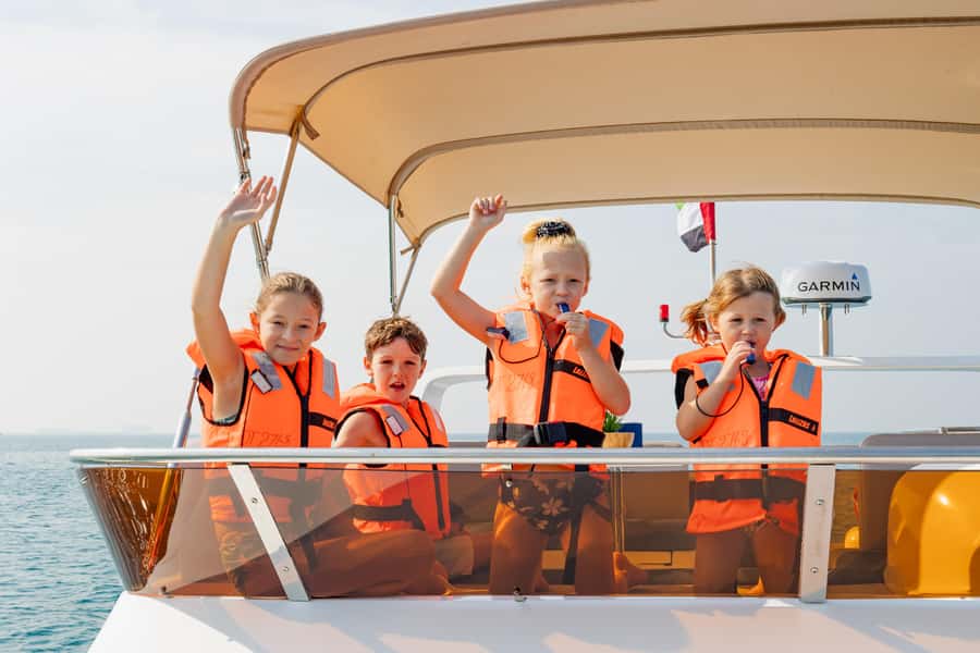 Dubai: Yacht Cruise with Swimming, Snorkeling and BBQ Lunch - Slide, snorkeling, and optional jet skis