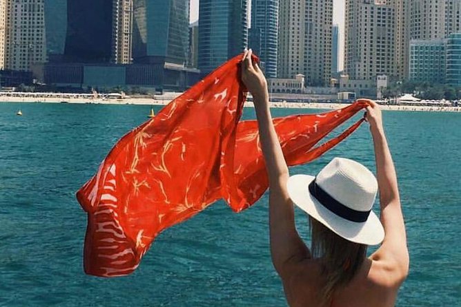 Dubai Yacht Sea escape Cruise, Swim, Tan & Sightsee! - Burj Al Arab gives the cruise a classic Dubai finish