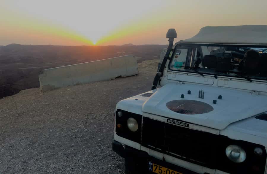 Eilat Mountains: Sunset Jeep Adventure to Mount Joash - Following Nahal Solomon toward Mount Joash
