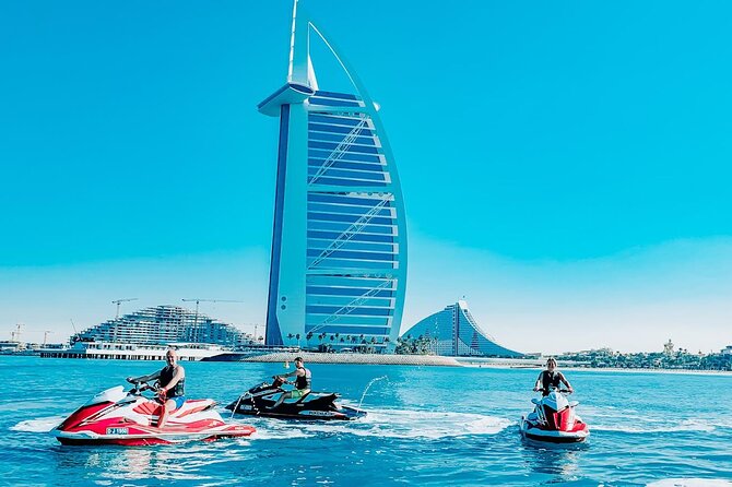 Exclusive 2HR Jet Ski TOUR-JBR & BLUEWATERS-ATLANTIS-BURJ AL ARAB - Burj Al Arab and the Wider Dubai Skyline