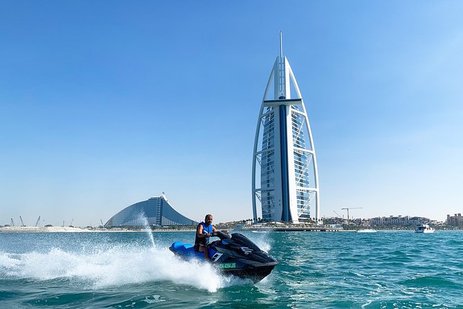 Fastest Jet Ski with Dubai Skyline, Burj Al Arab Views and Juice - Burj Al Arab from the water
