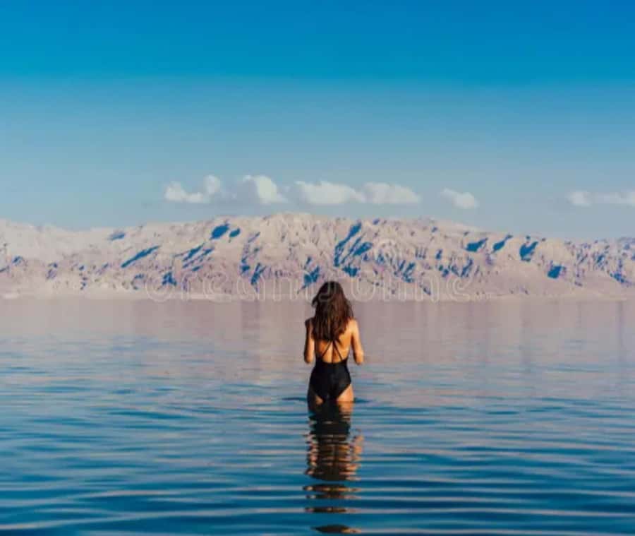 From Amman:To Al-Mujib Canyon & Dead Sea Salt Beach Day Trip - The Dead Sea Salt Beach after the climb