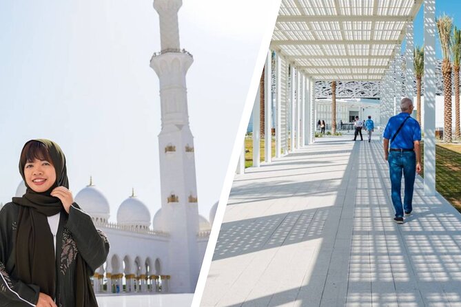 From Dubai: Abu Dhabi Full-Day Trip with Louvre & Grand Mosque - The Sheikh Zayed Grand Mosque: white marble and strict etiquette