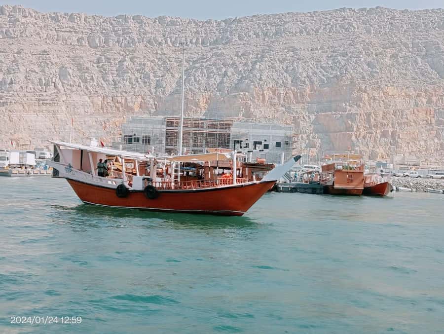 Khasab: Half-Day Dhow Cruise, Dolphin Watching, & Snorkeling - Dolphin watching near the fishing village