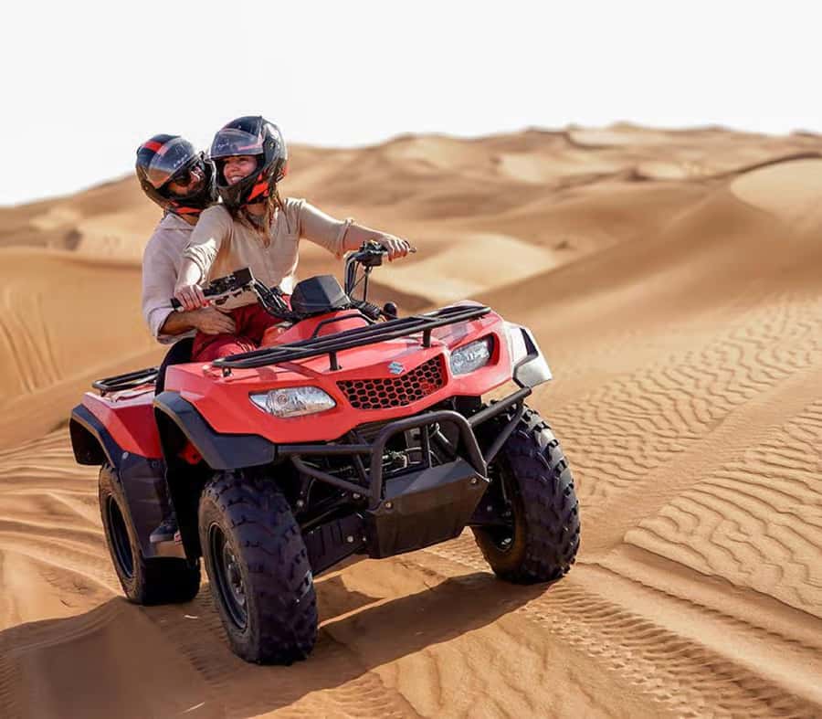 Luxury Dubai Desert Safari, BBQ, Camel Ride, Quad Bike, Show - Arriving at Sahara Desert Fortress