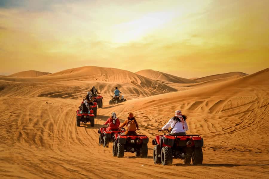 Luxury Dubai Desert Safari, BBQ, Camel Ride, Quad Bike, Show - Morning, evening, or dinner-only?