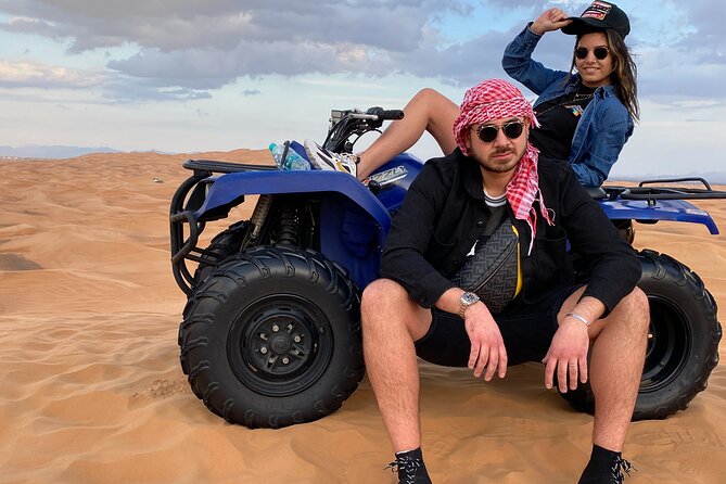 Morning Desert Safari, Quad Bike, Sandboard and Camel Ride - Dates, Arabic coffee, and the return to Dubai