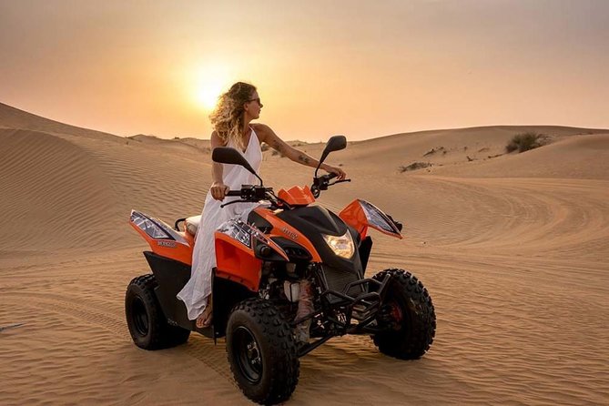 Morning Desert Safari with Quad Bike, Camel Ride & Sandboarding - Sandboarding and desert photo stops