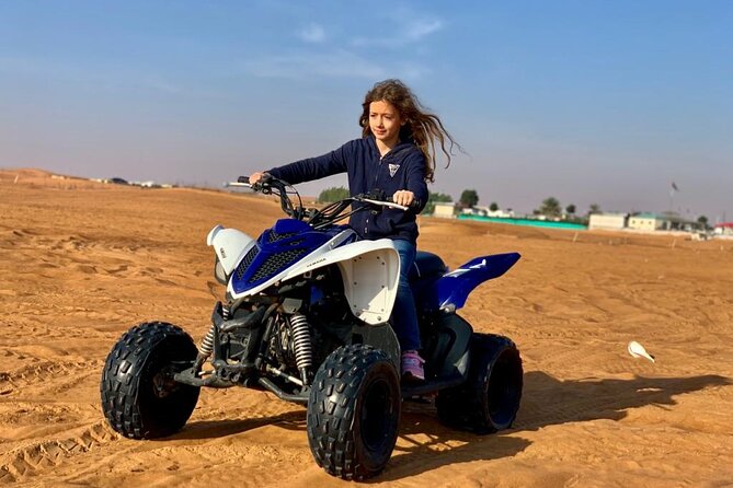 Premium Evening Desert Safari, Quad Bike, Camel & VIP BBQ Dinner - Tanoura, belly dance, and fire performances