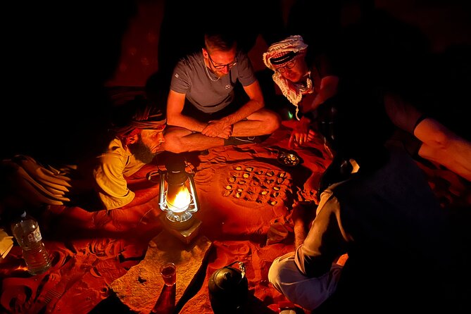 Wadi Rum Cave Camping with Jeep Tour - Um Frouth Rock Bridge and Sdad Attag