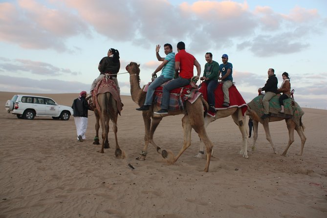 Wow Arabian Nights Tours Desert Safari Program with BBQ Dinner - Camel riding and sand boarding at the desert stop